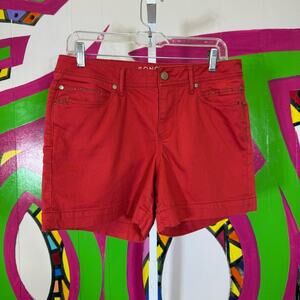 Sonoma, Bright Red Jean Shorts for Casual Wear. Size 10. Excellent condition!